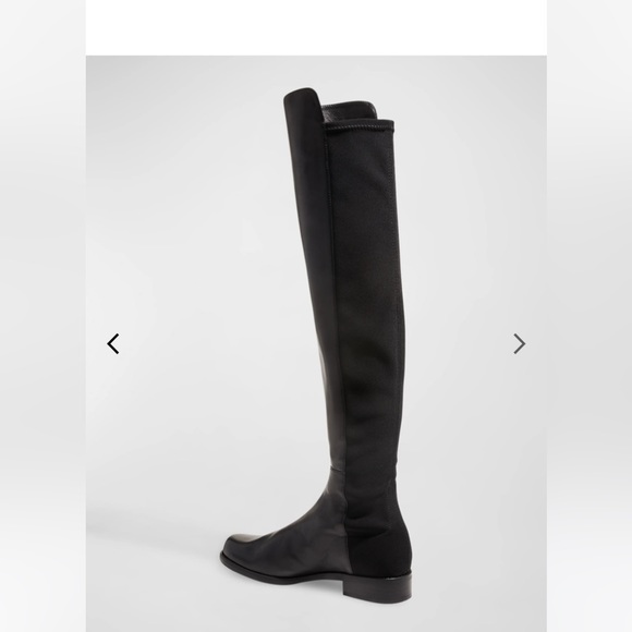 Stuart Weizmann Iconic 50/50 Black Leather Over the Knee Women’s Boot 7.5M NIB - Picture 3 of 8